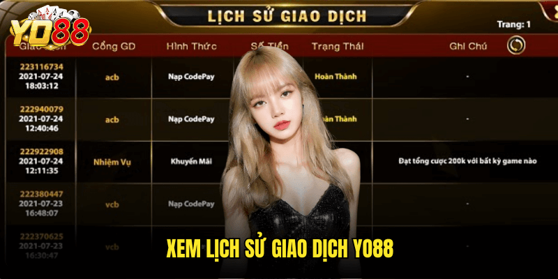 Xem Lịch Sử Giao Dịch Yo88
